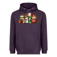 Plum Christmas snow coffee cups Heavyweight Hoodie - Jasminsmagicworld