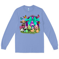 Colony Blue Easter Farm Animal Easter Day Long Sleeve Tee - Neo Western
