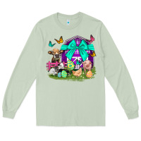 Matcha Easter Farm Animal Easter Day Long Sleeve Tee - Neo Western