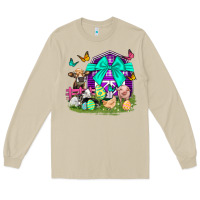 Mushroom Easter Farm Animal Easter Day Long Sleeve Tee - Neo Western