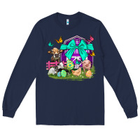 Navy Easter Farm Animal Easter Day Long Sleeve Tee - Neo Western