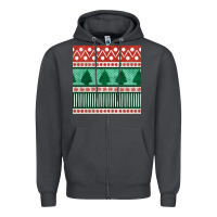 Smoke christmas trees hand drawn seamless pattern Zipper Hoodie - BundleAndBundleShop