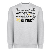 Heather Grey be kind Heavyweight Sweatshirt - Unal Design