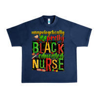 Navy unapologetically pretty black and educated nurse Urban Heavy Tee - Zillion Design Studio