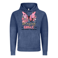 Vintage Denim amazing grace how sweet the sound butterfly Vintage Hoodie - MaliasSmallBusiness