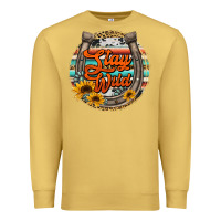 Antique Gold stay wild horseshoe Premium Sweatshirt - Jasminsmagicworld