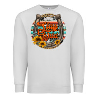 Dove Grey stay wild horseshoe Premium Sweatshirt - Jasminsmagicworld
