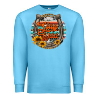 Ocean Blue stay wild horseshoe Premium Sweatshirt - Jasminsmagicworld