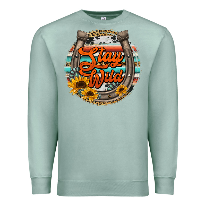 Stay Wild Horseshoe Premium Sweatshirt by Jasminsmagicworld | Teevron