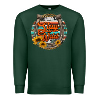 Sports Green stay wild horseshoe Premium Sweatshirt - Jasminsmagicworld