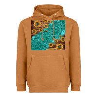 Meerkat Tooled Leather And Sunflowers Heavyweight Hoodie - Jasminsmagicworld