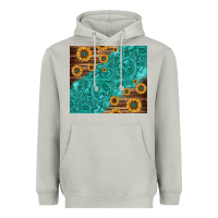 Moon Dust Tooled Leather And Sunflowers Heavyweight Hoodie - Jasminsmagicworld