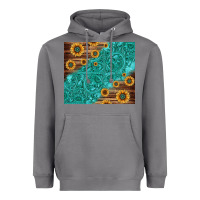 Storm Tooled Leather And Sunflowers Heavyweight Hoodie - Jasminsmagicworld