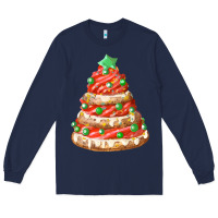Navy red christmas cookie cake fa element Long Sleeve Tee - FaDigitalArtStudio