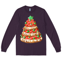 Plum red christmas cookie cake fa element Long Sleeve Tee - FaDigitalArtStudio