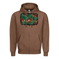 Chestnut christmas gift box and leopard background Zipper Hoodie - BundleAndBundleShop