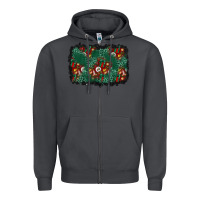Smoke christmas gift box and leopard background Zipper Hoodie - BundleAndBundleShop