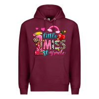 Burgundy little miss first grade Premium Hoodie - NancyCooperArtShop