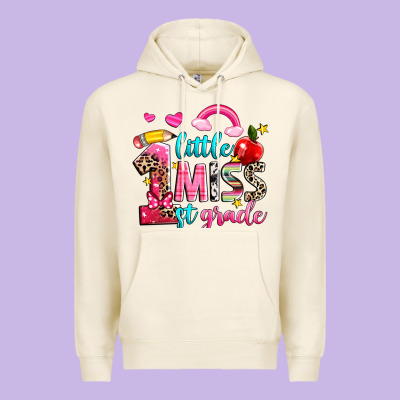 Little Miss First Grade Premium Hoodie Designed By Nancycooperartshop