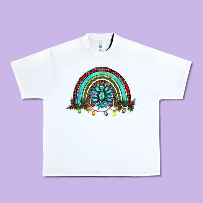 Gemstone Christmas Rainbow Urban Heavy Tee Designed By Ranaportraitstore