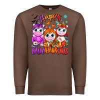 Chestnut Happy Hallothanksmas unicorns Premium Sweatshirt - NancyCooperArtShop