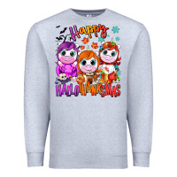 Heather Grey Happy Hallothanksmas unicorns Premium Sweatshirt - NancyCooperArtShop