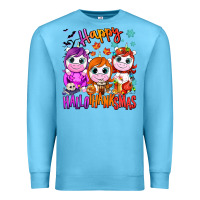 Ocean Blue Happy Hallothanksmas unicorns Premium Sweatshirt - NancyCooperArtShop
