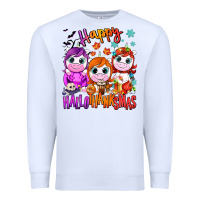 White Happy Hallothanksmas unicorns Premium Sweatshirt - NancyCooperArtShop
