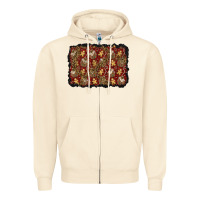 Sandshell christmas gingerbread man and house background Zipper Hoodie - BundleAndBundleShop