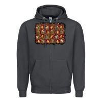 Smoke christmas gingerbread man and house background Zipper Hoodie - BundleAndBundleShop