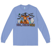 Colony Blue Moo I Mean Boo Long Sleeve Tee - CowhideDigitalArt