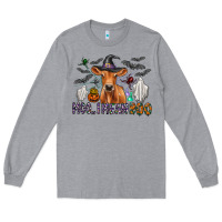 Heather Grey Moo I Mean Boo Long Sleeve Tee - CowhideDigitalArt