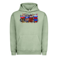 Pigment Oil Green labor day drink Urban Hoodie - RacoonDesign