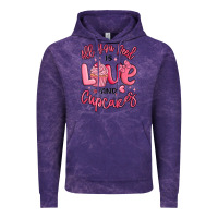 Cloud Purple all you need is love and cupcakes valentines day Vintage Hoodie - MaliasSmallBusiness