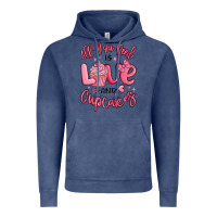 Vintage Denim all you need is love and cupcakes valentines day Vintage Hoodie - MaliasSmallBusiness