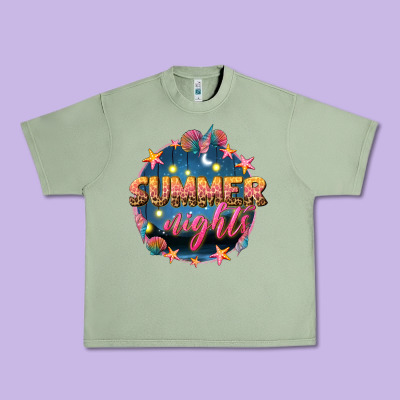 Summer Nights Urban Heavy Tee Designed By Texasbilliewilder