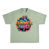 Oil Green summer nights Urban Heavy Tee - texasbilliewilder