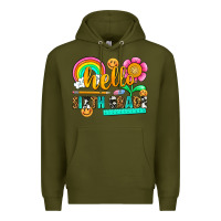 Army Green hello sixth grade Premium Hoodie - NancyCooperArtShop