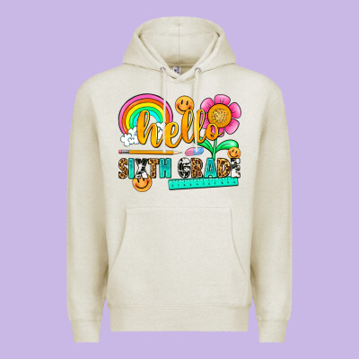 Hello Sixth Grade Premium Hoodie Designed By Nancycooperartshop