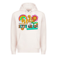 Pale Pink hello sixth grade Premium Hoodie - NancyCooperArtShop