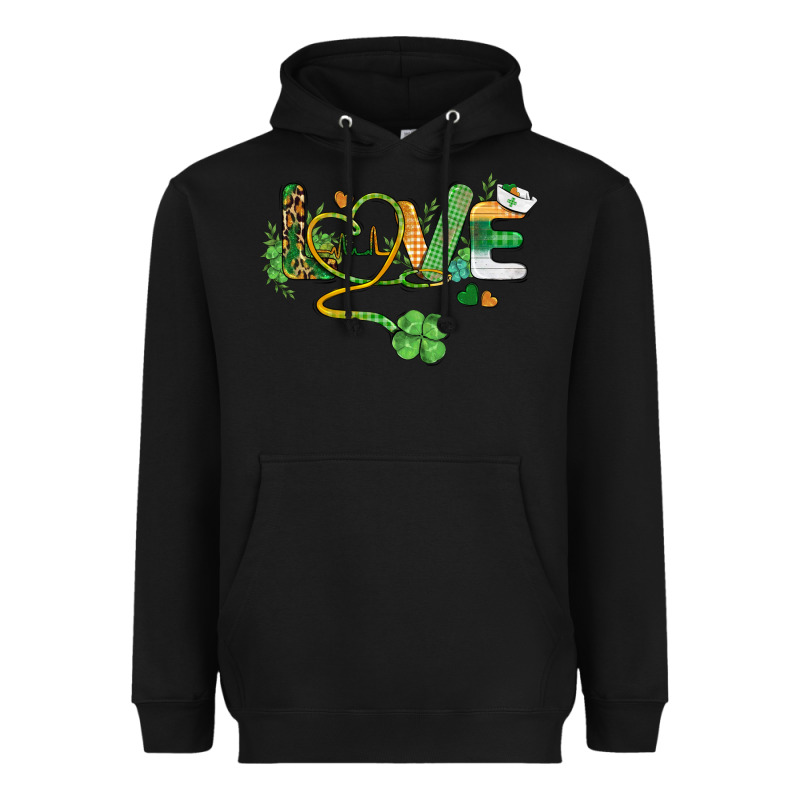 St. Patricks Day Nurse Love Medical Love Heavyweight Hoodie by BarkalooDesign | Teevron