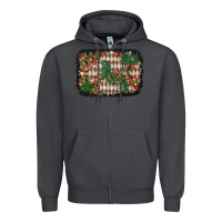 Smoke christmas ornament and diamond plaid  background Zipper Hoodie - BundleAndBundleShop