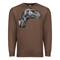 Chestnut Velociraptor Face Premium Sweatshirt - LillyAllenDesigns