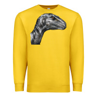 Lemon Velociraptor Face Premium Sweatshirt - LillyAllenDesigns