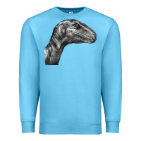 Ocean Blue Velociraptor Face Premium Sweatshirt - LillyAllenDesigns