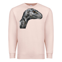 Pale Pink Velociraptor Face Premium Sweatshirt - LillyAllenDesigns