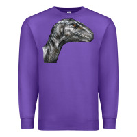 Purple Velociraptor Face Premium Sweatshirt - LillyAllenDesigns