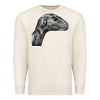 Sandshell Velociraptor Face Premium Sweatshirt - LillyAllenDesigns