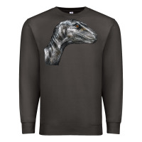 Smoke Velociraptor Face Premium Sweatshirt - LillyAllenDesigns