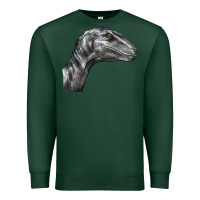 Sports Green Velociraptor Face Premium Sweatshirt - LillyAllenDesigns